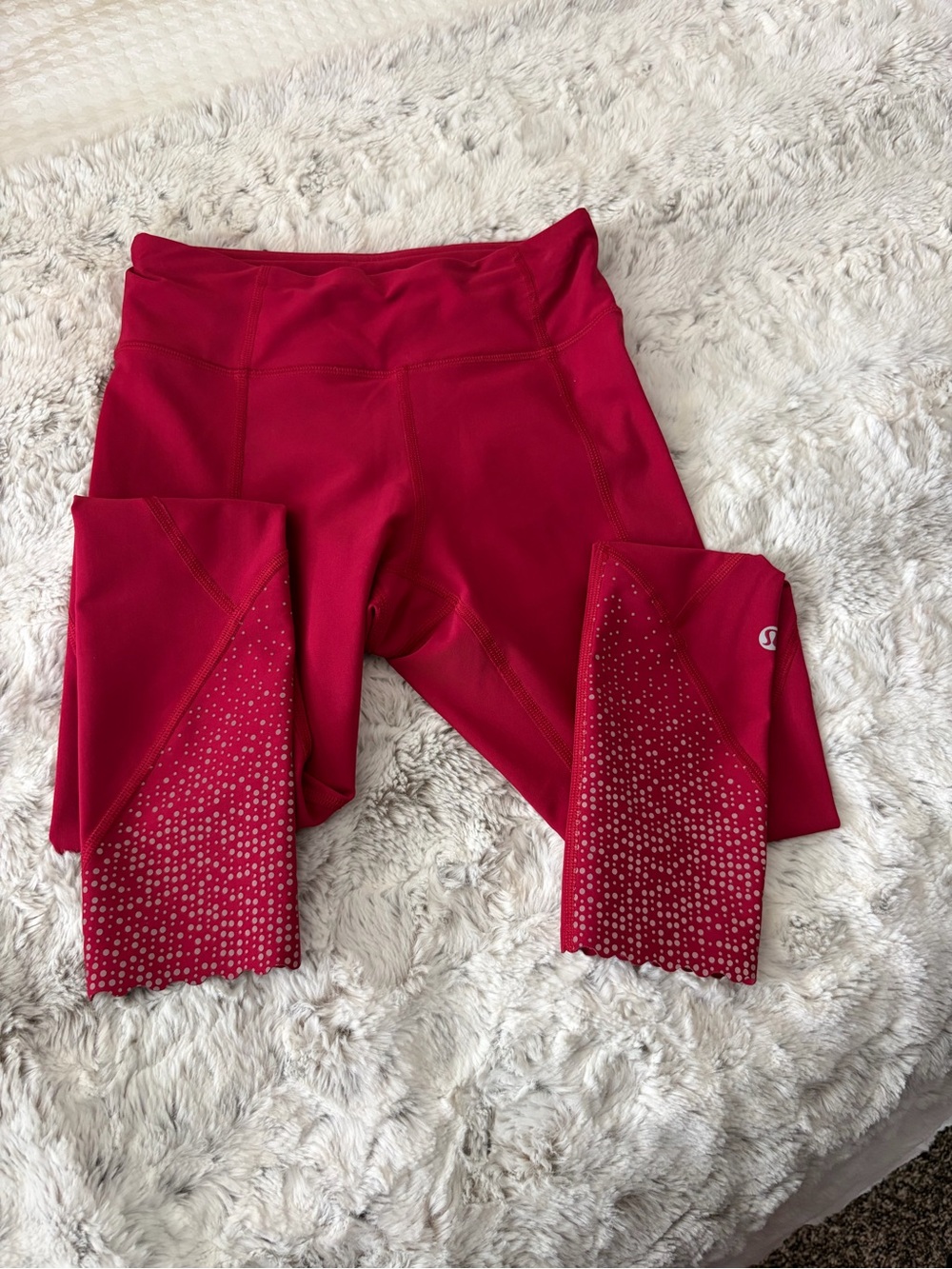 Lululemon Red high waist workout leggings in deep red